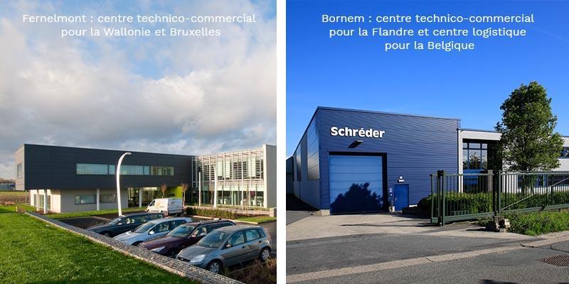 Bureaux de Schréder BE, situés à Fernelmont et Bornem